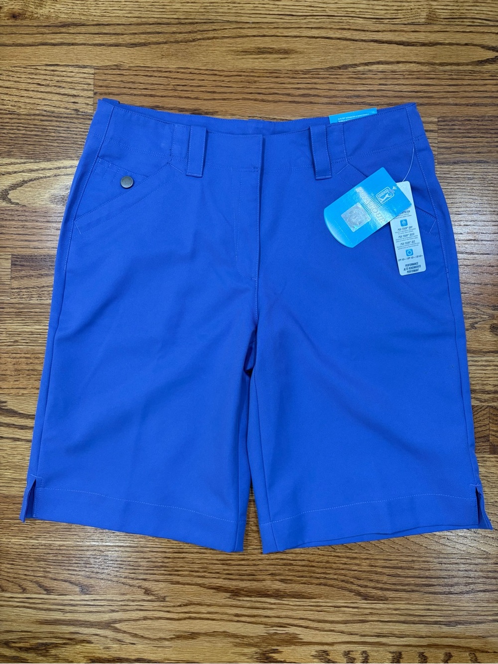 NWT PGA Tour Blue Iris 10" Golf Shorts (4)